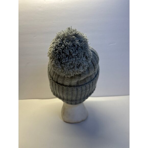 Michael Kors Gray Beanie Hat with pom Pom - Picture 4 of 7
